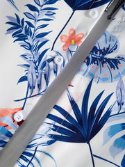 Flower And Leaf Pattern Men's Hawaiian Shirt