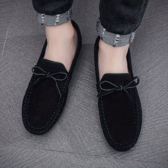 Men's Bowknot Loafer Shoes Non-slip Driving Moccasins