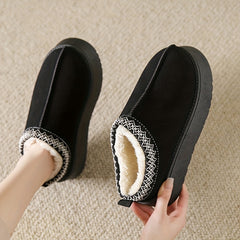 Women's Fuzzy Ankle Boots Platform Snow Boots