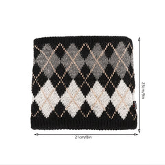 Jacquard Plaid Neck Scarf Ladies Winter Warm Neck Warmer Infinity Scarf