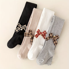 Princess Style Pantyhose Tights with Bow Decor for Girls