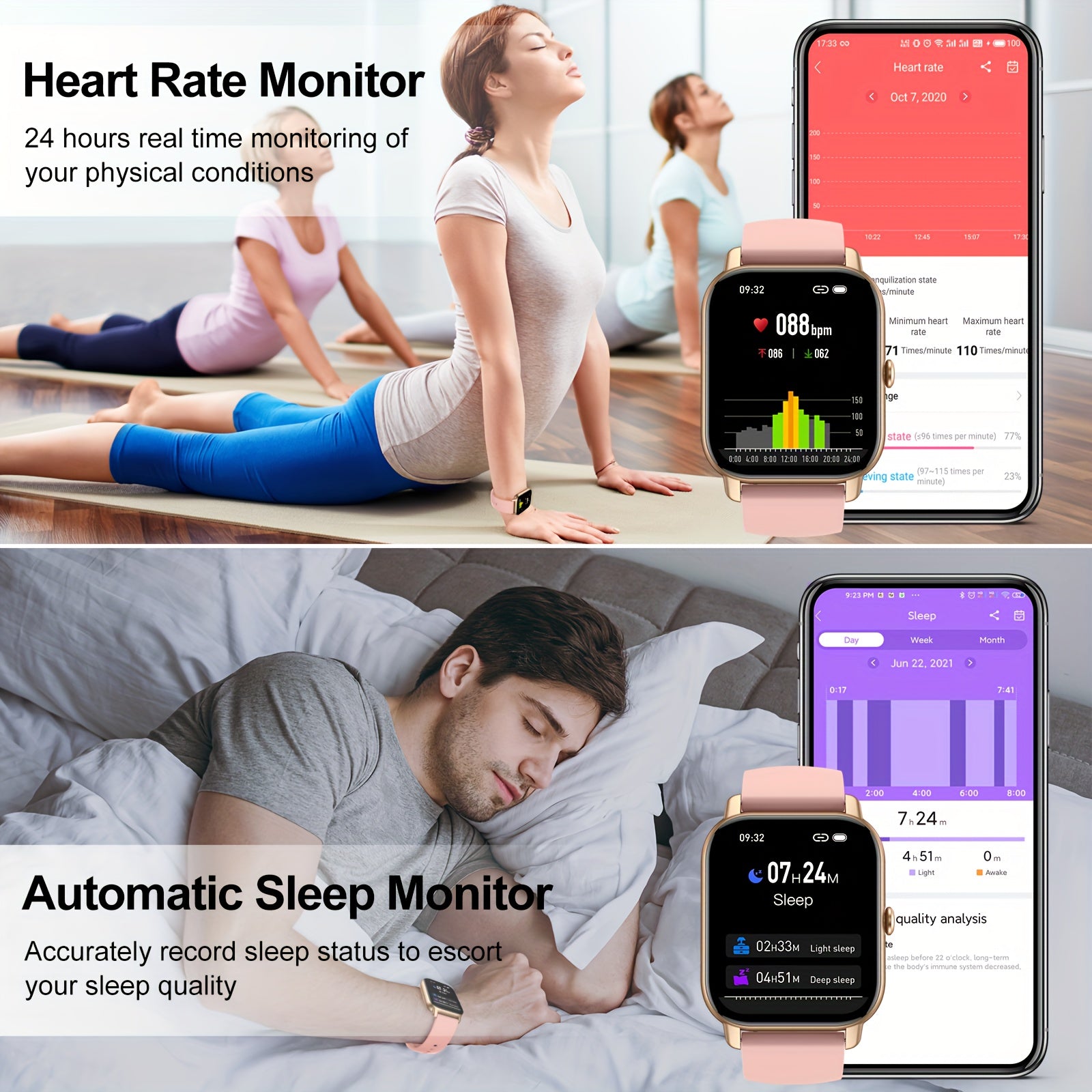 P66 Smartwatch Answer Calls Fitness Tracker Android iOS