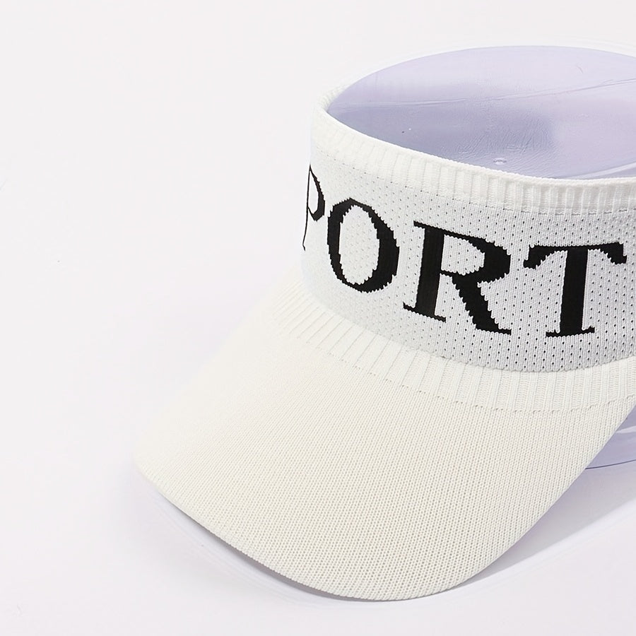 Women's Knitted SPORT Ponytail Visor Hat UV Protection Lightweight