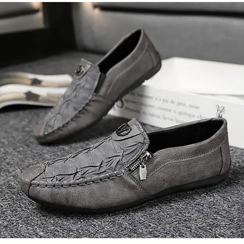 Men's Slip On Loafer Shoes Casual Sneakers with V Decor