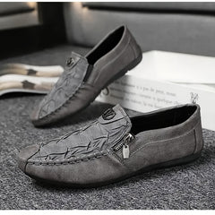 Men's Slip On Loafer Shoes Casual Sneakers with V Decor