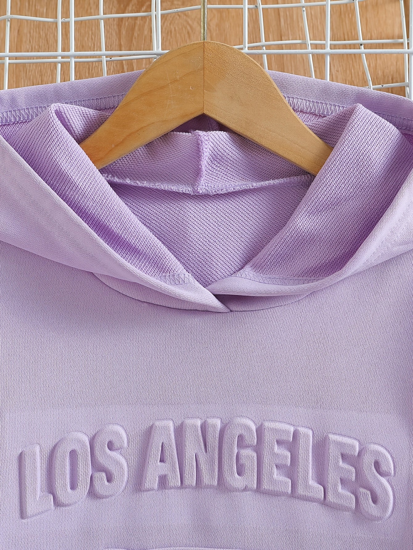 LOS ANGELES Jacquard Girl's Hoodie & Shorts Set