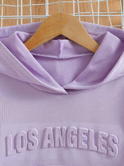 LOS ANGELES Jacquard Girl's Hoodie & Shorts Set