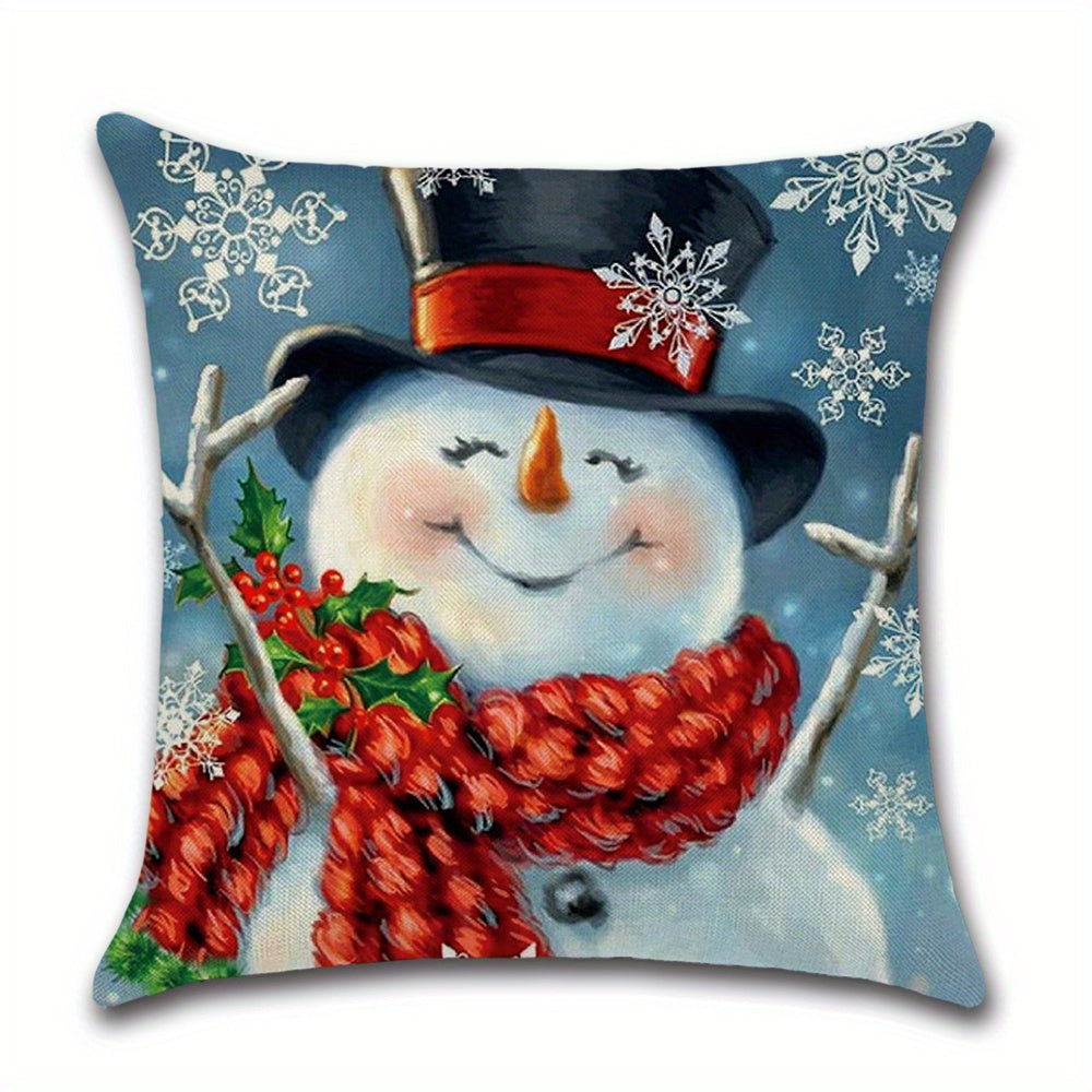 Christmas Pillow Covers Snowmen Christmas Tree Cushion Cover