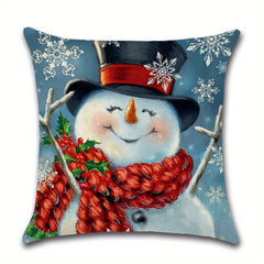 Christmas Pillow Covers Snowmen Christmas Tree Cushion Cover