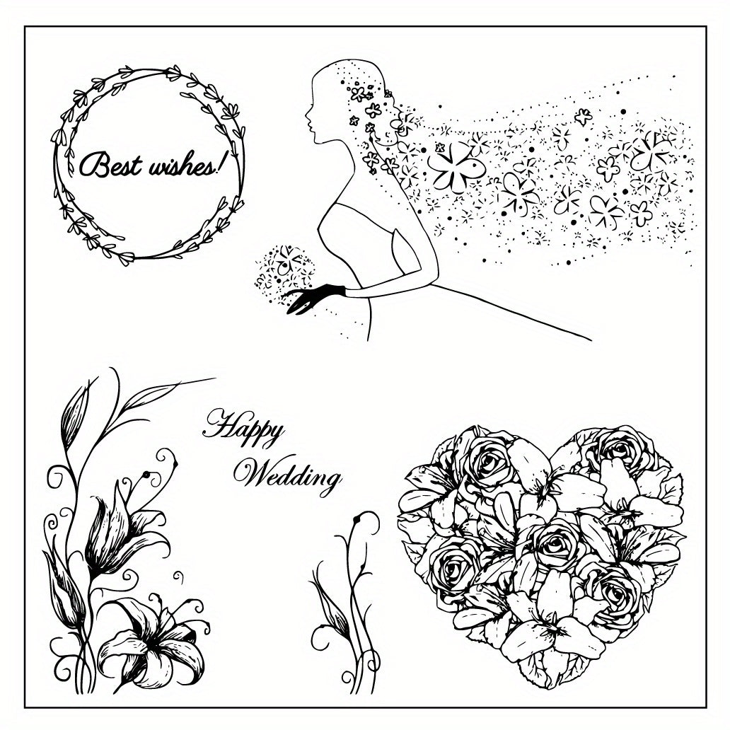 Fairy Tale Clear Stamps Reusable Butterfly Flower Leaf Designs