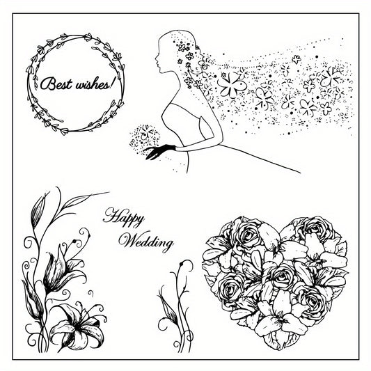 Fairy Tale Clear Stamps Reusable Butterfly Flower Leaf Designs