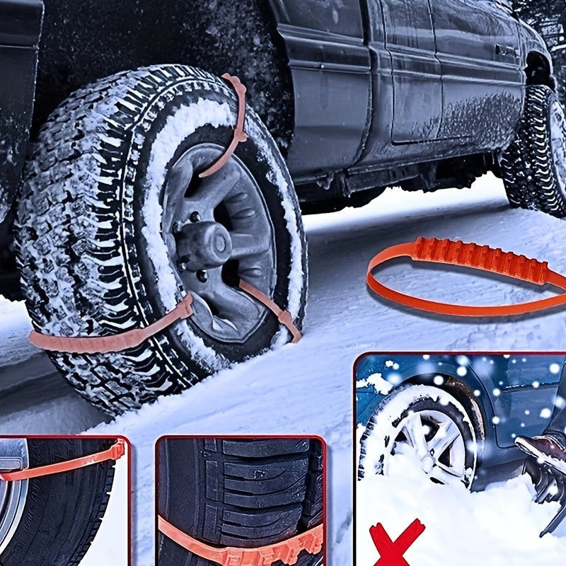 12pcs Snow Chain Wheel Tie Car Tire Chain Winter Snow Chain Non slip Plastic