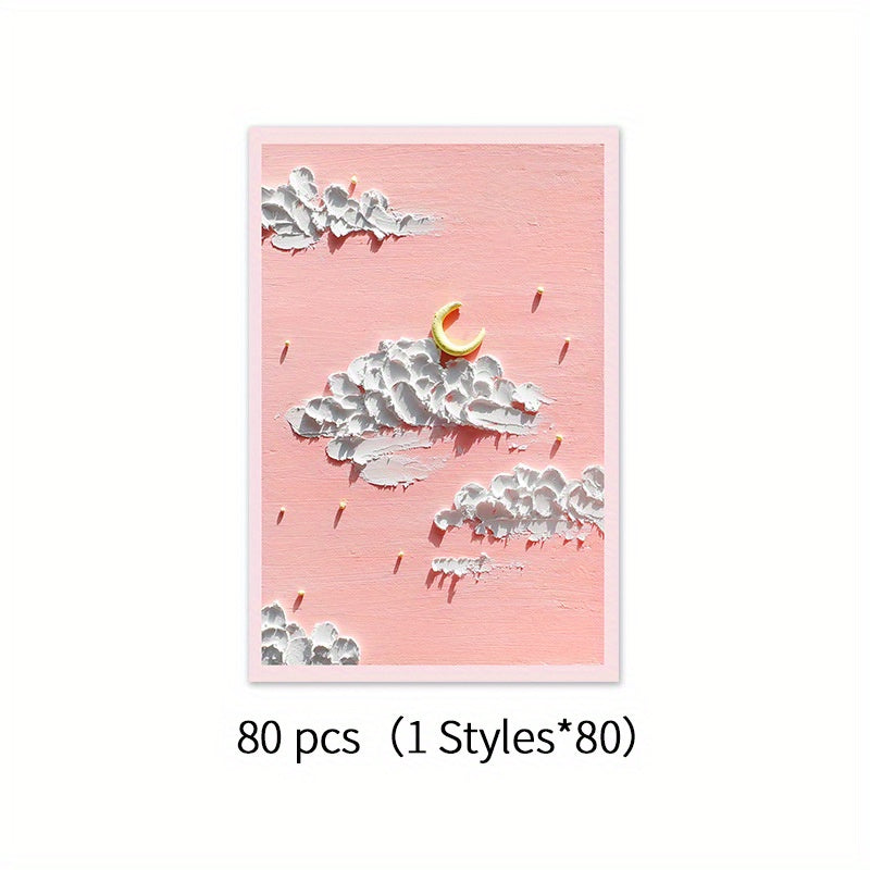 80pcs Painting Theme Sticky Notes To Do List Notepad