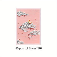 80pcs Painting Theme Sticky Notes To Do List Notepad