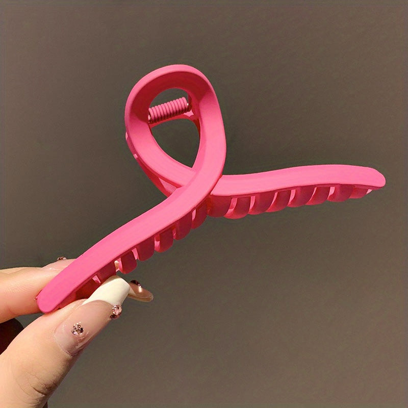 Pink Plastic Hair Clip Claw Clips Decorative Hair Accessories For Girls