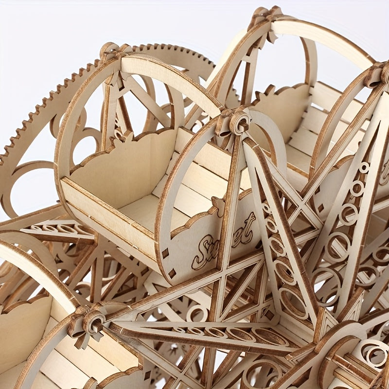Wooden Gear Puzzle Toy Interactive Rotating Mechanism Functional