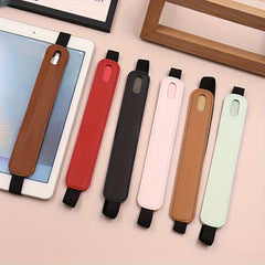 Faux Leather Pen Case Anti-lost Storage Elastic Pencil Capacitive Pen Bag