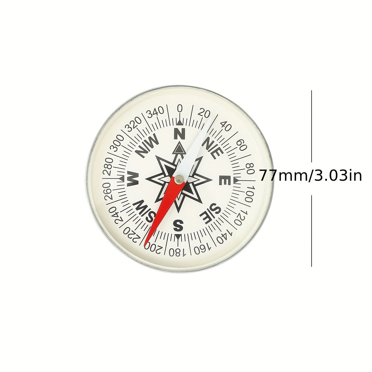 Outdoor Aluminum Compass for Sailing Cycling Hiking