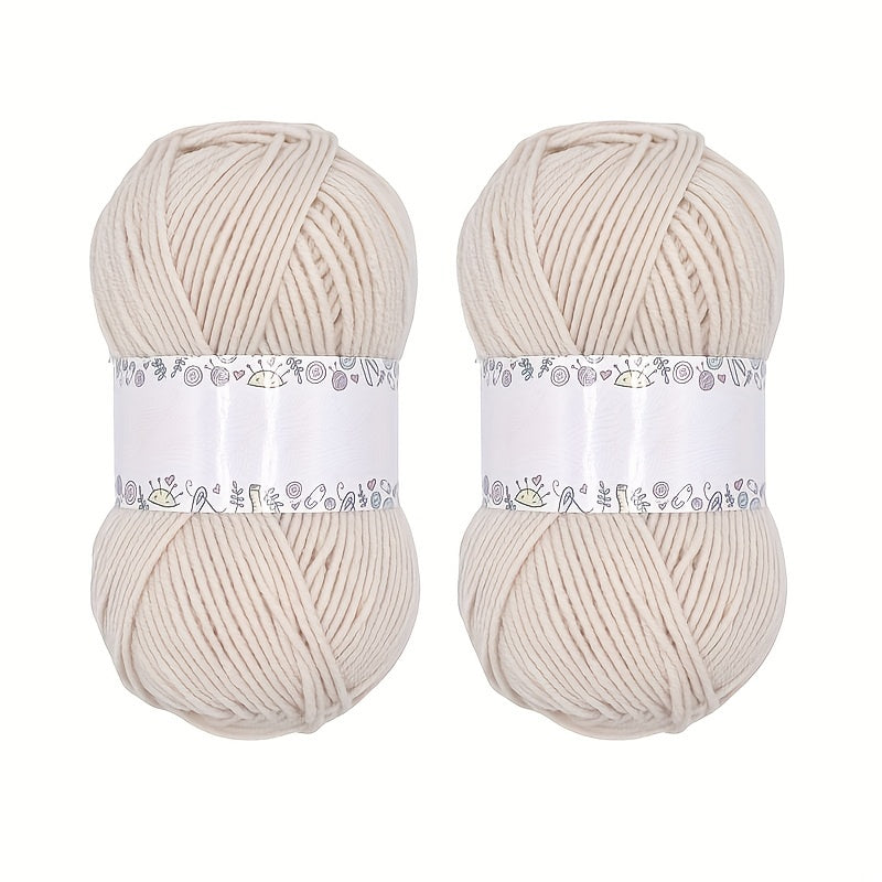 2pcs Acrylic Crochet Yarn Soft Cotton Yarn for Hand Knitting Crocheting