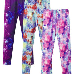 Girls Starry Sky Print Leggings for Kids