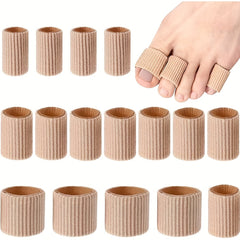 Toe Cushion Tube Toe Tubes Sleeves Soft Gel Corn Pad Protectors 16 Pcs