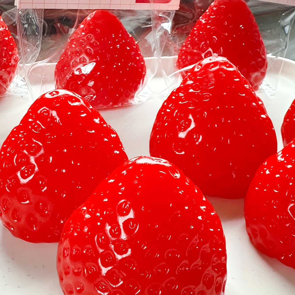 3PCSTPR Strawberry Stress Relief Squeezing Toy Soft Silicone Texture DIY Home