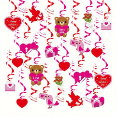 30pcs Valentines Hanging Swirls for Engagement Wedding Anniversary Party Decor