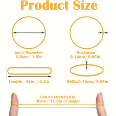 500-1000 Rubber Bands Set, Retractable Bands for Home/Office