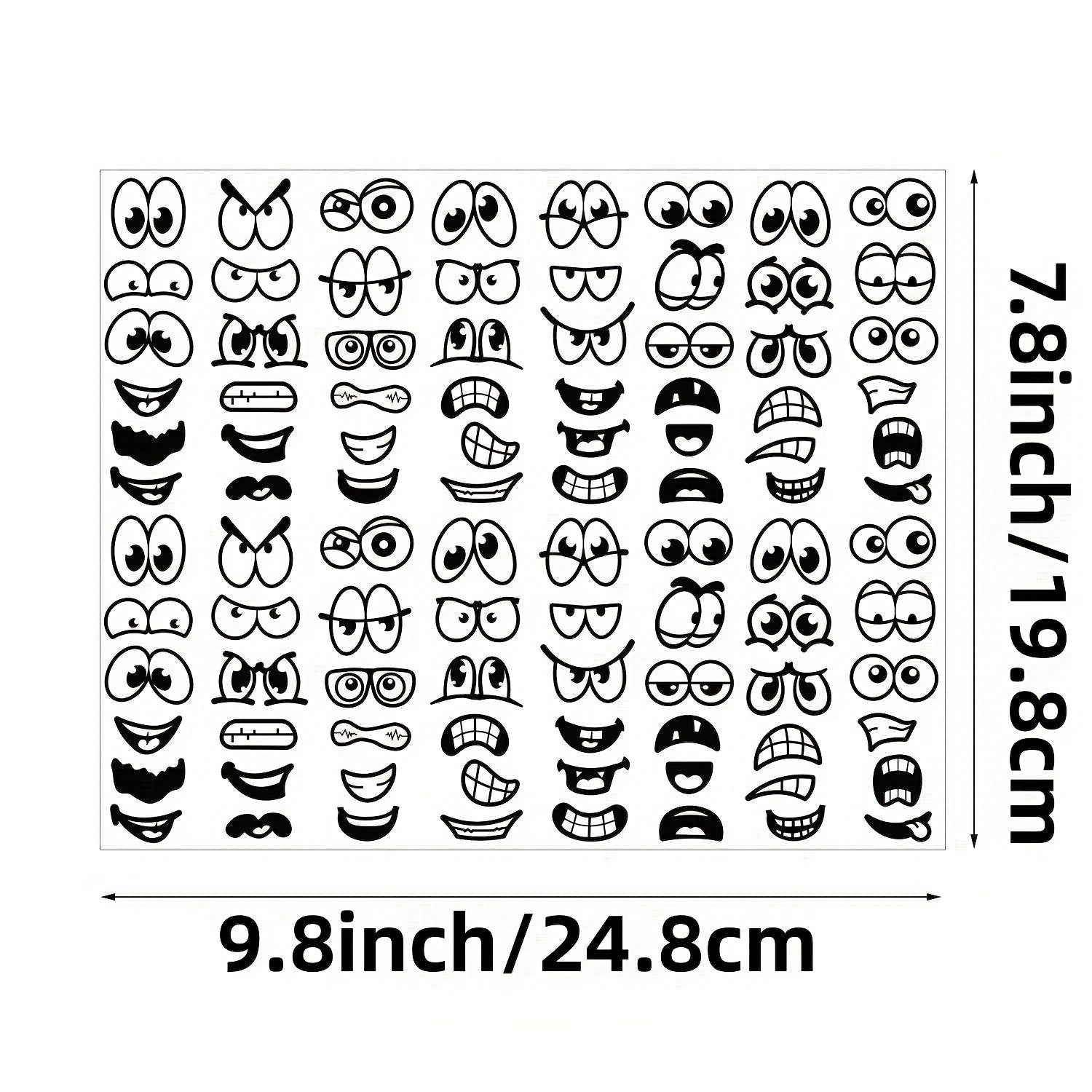 960pcs Halloween Stickers Eye Mouth Cartoon Labels for DIY Scrapbooking