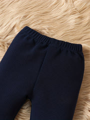 Newborn Baby Girls Letter Sweatshirt & Sweatpants Set For Autumn And Spring