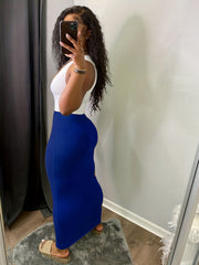 Maxi Skinny Skirt Solid High Waist for Party & Club Women