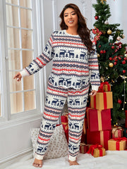 Elk & Geo Print Loungewear Set