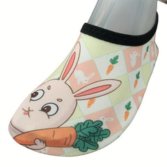 Girl's Bunny Pattern Water Socks Quick Dry Shoes