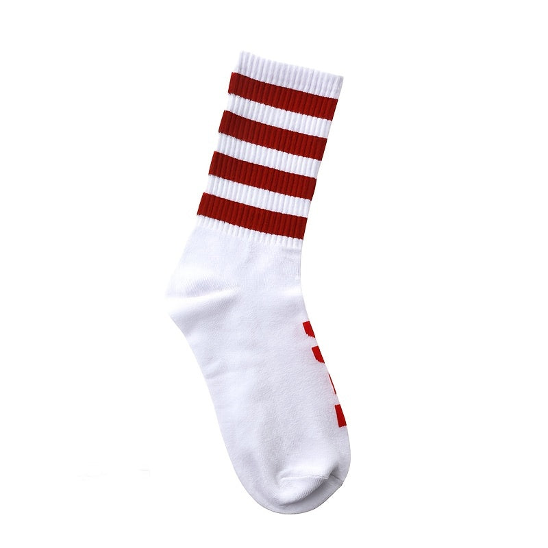 Comfy Striped Sports Socks Women's Stockings