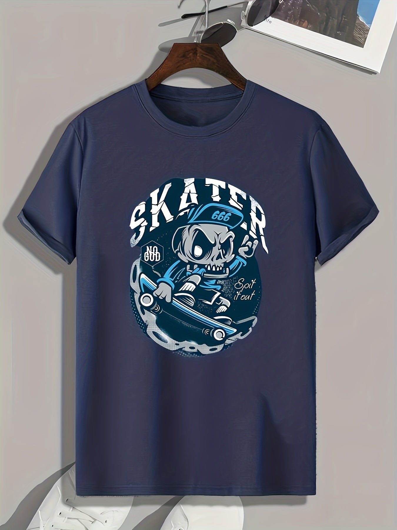 Skater Print Men's Graphic T shirt for Summer