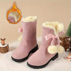 Girl's High Top Snow Boots Lightweight Warm Keeping Outdoor Hiking Plush Comfort