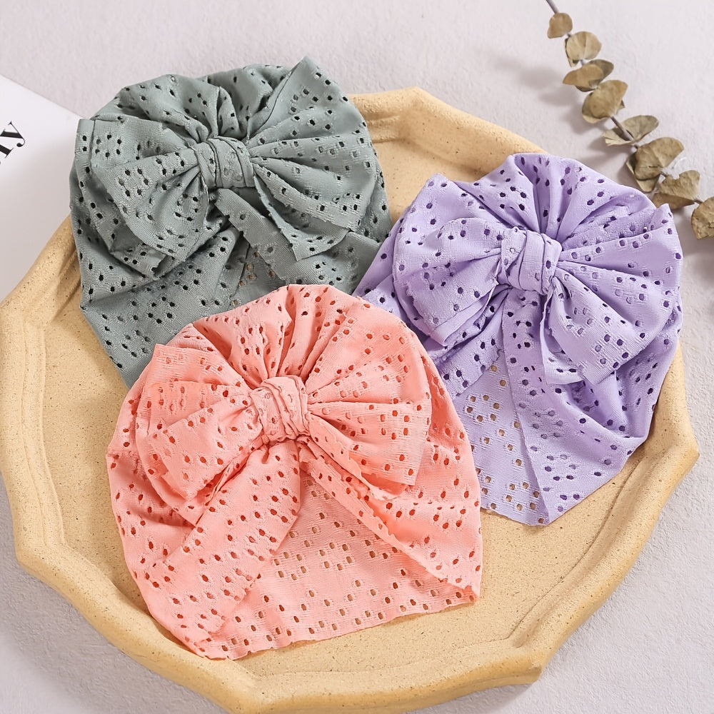 Newborn Baby Head Wrap Hat Bow Turban Cap for Girls