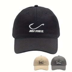 Letter Embroidered Baseball Cap Fishing Hat Breathable Soft Cotton Hat