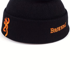 Men's Letter Knitted Hat Warm Skull Cap