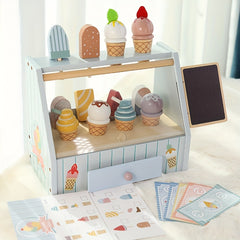 Wooden Ice Cream Shop Dessert Counter Toy for Kids