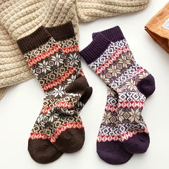 5 Pairs Geometric Pattern Mid Tube Socks for Women