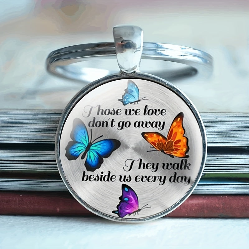 2pcs Butterfly Keychain Creative Key Chain Pendant Birthday Gift For Men Women