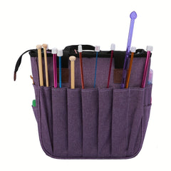 Knitting Bag Crochet Storage Tote Bag Leaves Multifunctional Wool Storage Bag