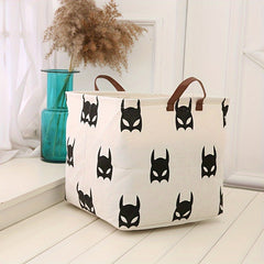 Cotton Linen Waterproof Storage Basket with Handle