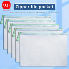 8pcs Light Green Mesh Office Document Storage Bags