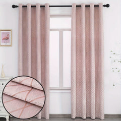 Velvet Curtains Grommet Top Thermal Insulated Soft Privacy Blackout Curtains