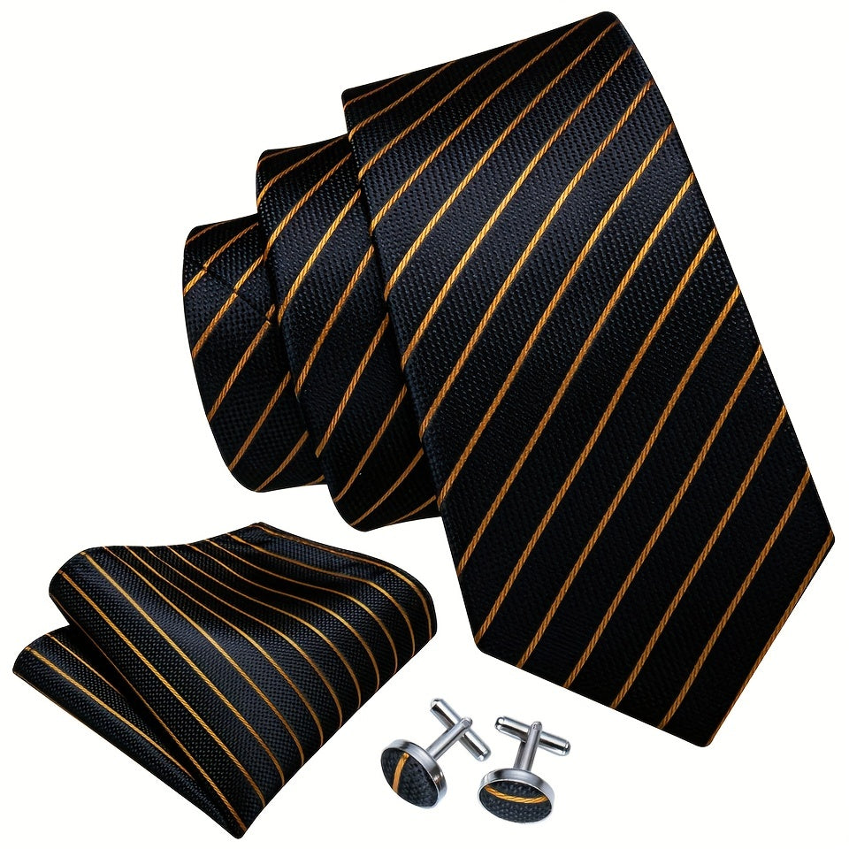 Barry Wang Men's Silk Ties Set Striped Neckties