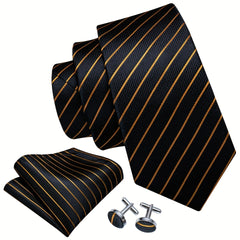 Barry Wang Men's Silk Ties Set Striped Neckties