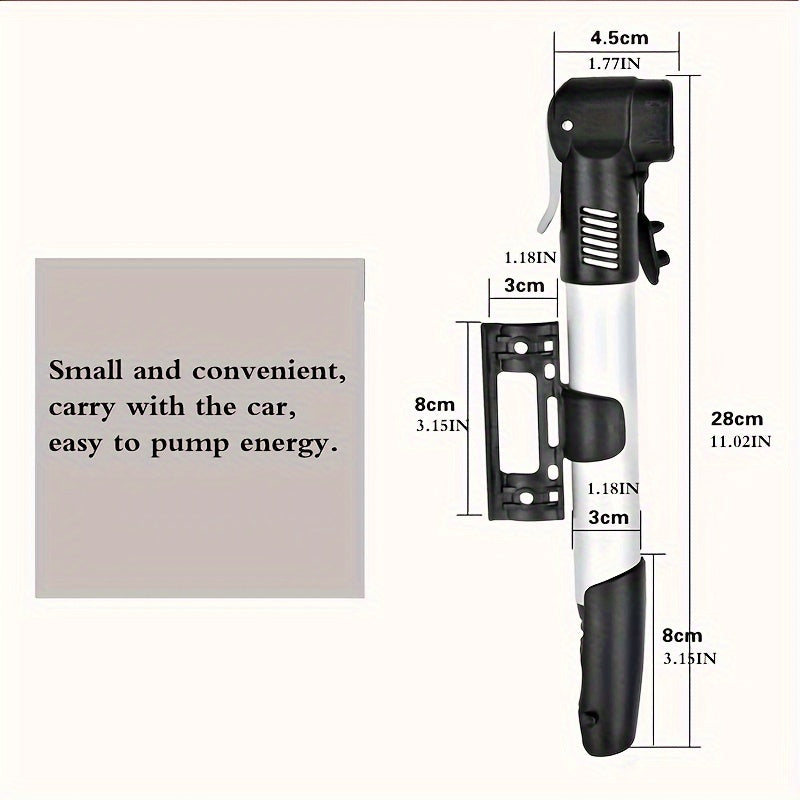 Mini High Pressure Inflator for Ball Sports and Bicycle