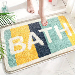 Absorbent Bath Rugs Non slip TPR Bottom Floor Mat Fluffy Faux Wool Area Rugs